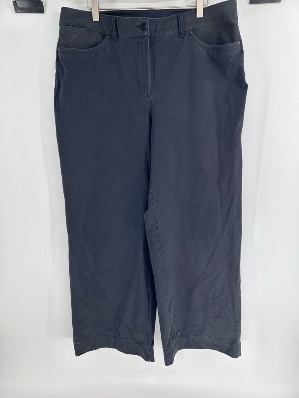Lululemon City Sleek 5 Pocket Wide Leg High Rise Pants Women’s 33 Black W5ENJS